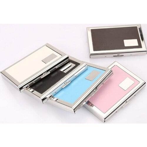 Stainless Steel Credit Card Holder Men Slim Anti Protect Travel ID Card Holder Women RFID Wallet Metal Case