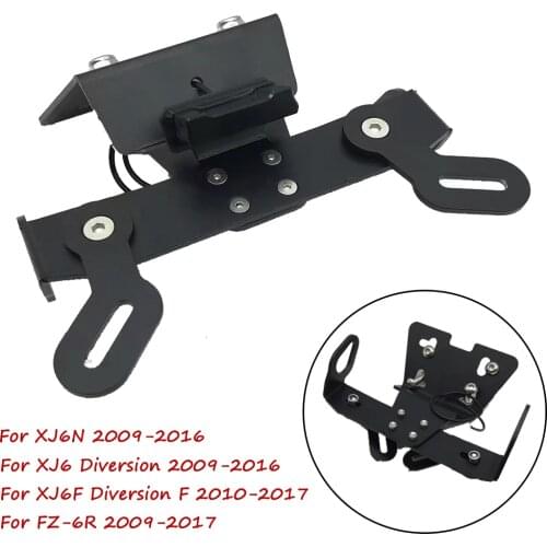 Motorcycle Rear License Plate Holder Frame Bracket with LED Tidy Tail Light For Yamaha XJ6N XJ6 Diversion FZ-6R 2009-2016