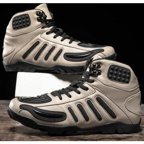 Winter Motorcycle Boots Men Women Flat MTB Shoe Women Cycling Sneakers Unisex High-top Mountain Bike Shoes Male Female Footwear