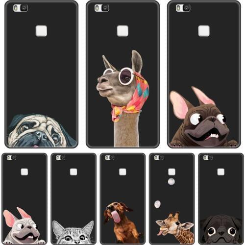 Soft Back Cover For Huawei P8 P9 P10 P20 Lite 2017 Pug Dog Cat Phone Case Silicone For Huawei P9 P10 Plus P20 Lite Pro P Smart