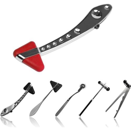 Neurological Medical Reflex Taylor Wartenburg Pinwheel Babinski Ergonomic Caliper Scale Percussion Buck Percussor Hammer Tool