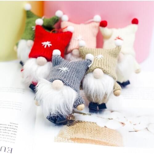 New Wind Woolen Faceless Christmas Doll 2020 New Year Creative Christmas Cute Doll Decoration Pendant For Home Xmas Navidad