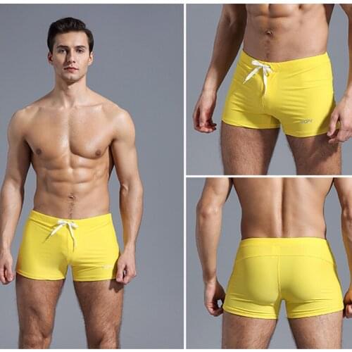 New solid sexy boxer swimwear men surf swimming shorts beach beachwear men pool swim briefs bikini men swimsuits bathing suits