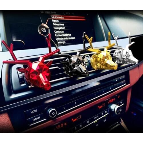 Creative Car Air Freshener Heian Deer Scent Perfume Auto Air Conditioner Outlet Fragrance Clip Aromatherapy Ornaments Decor Gift