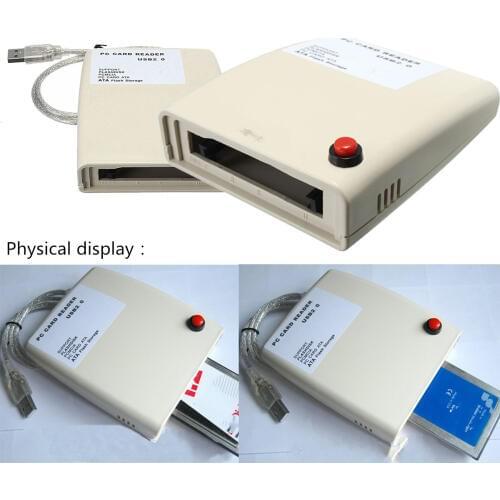 USB 2.0 to 68 Pin ATA PCMCIA Flash Disk Memory Card Reader Adapter Converter For Windows
