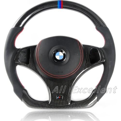 Carbon Fiber & Perforated Leather for BMW E83 Steering Wheel with Customized String