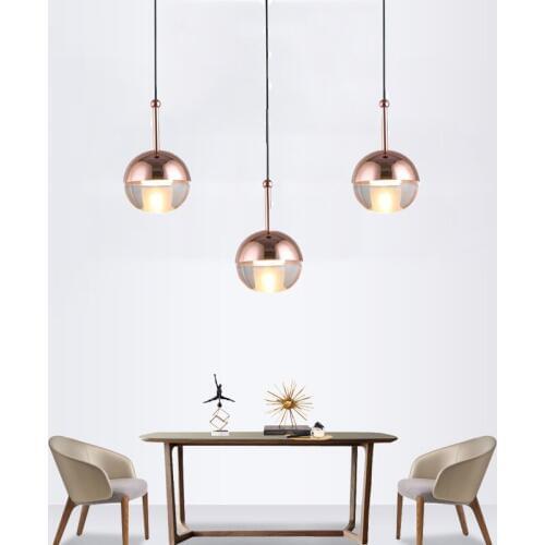 Postmodern Pendant Lamps Creative Spherical Glass Pendant Light Simple Bar Restaurant led Pendant Lights Bedroom Staircase lamps