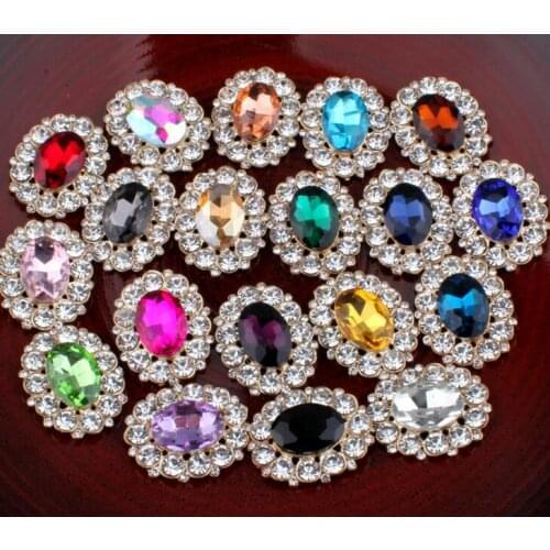 5 pcs/lot Fashion rhinestone button crystal button DIY metal decorative clothing accessories