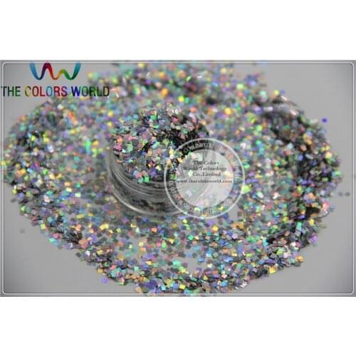 Size 2 mm laser holographic silver color Glitter paillette Square shape spangles for Nail Art and DIY supplies