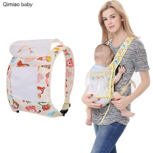 Summer Baby Carrier Breathable Mesh Style Sling Cotton Baby Wrap Backpacks Mom Nursing Cover Infant Hipseat Kangaroo 0-36 months