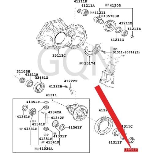 Oil seal (for front drive axle housing) 2004-Toy ota COR OLL AWI LLV SVO LTZ half shaft oil seal differential left oil seal