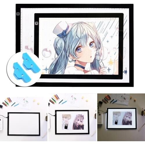 LED Drawing Board With Precise Scale Line USB Rechargeable For Embroidery Animation Sketching 2021