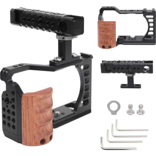 Aluminum Alloy Camera Video Shooting Protective Cage Kit with Handle Grip for Sony A7C