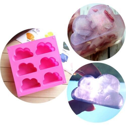 1pcs Cloud Shape Silicone Mold For Baking Mousse Cake Form Cloud Soap Mold Silicone Forms For Soap Jelly Mold Ice Cube Maker