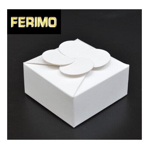 5PCS 6.5*6.5*3cm/10.5*10.5*4cm White Paper Cardboard Box Small Black Craft Paper Box Red Carton Packaging Jewelry Gift Box