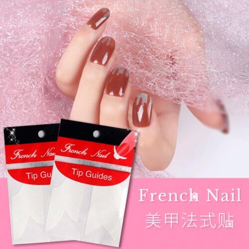 5Pcs French Nail Stickers DIY Nail Art Tool 24 Types Nail Decals Round Star Wave Heart Arch Pattern Fashion Manicure Sticker