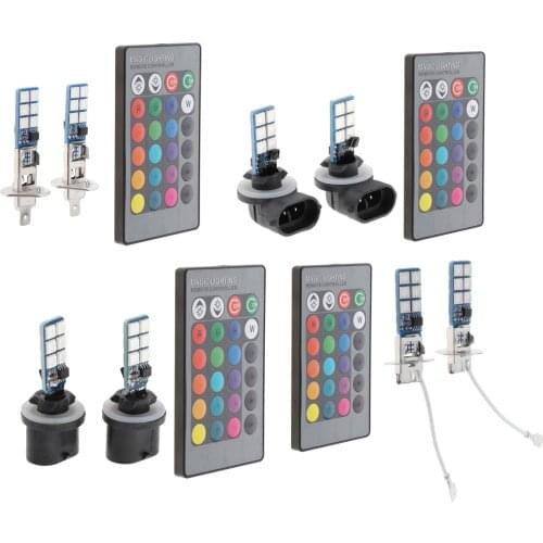 880 881 H1 H3 RGB Led Bulbs, 2Pcs LED Car Headlight Conversion Kit, Super Bright