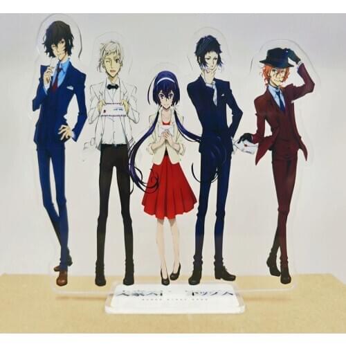 Anime Bungou Stray Dogs Acrylic Stand Figure Nakajima Atsushi Dazai Osamu Edogawa Desktop Decoration Collection Model Toy Gifts