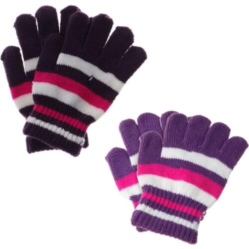 Children Girls Boys Kids Magic Stretchy Mittens Knitted Gloves Winter Warmer New