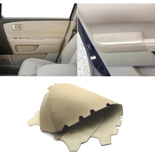 For Honda Pilot 2009 2010 2011 2012 2013 Microfiber Leather Interior Parts Front Door Panels Armrest Covers Trim 2pcs Beige