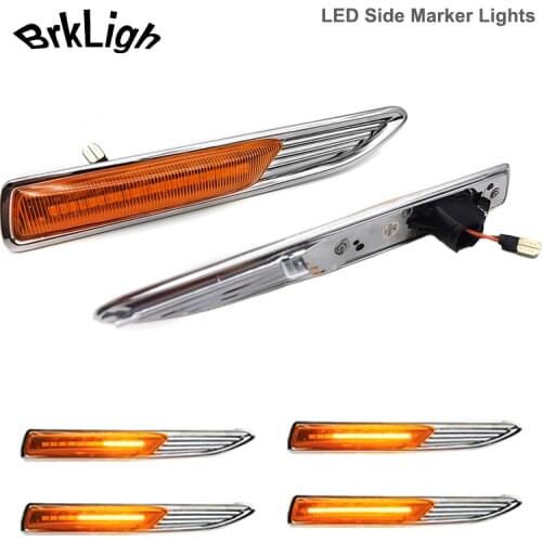 2Pcs Dynamic Amber LED Front Fender Side Marker Light Turn Signal Lamps For Ford Mondeo MK4 Hatchback Saloon Estate Turnier BA7