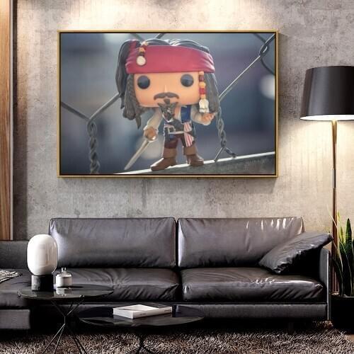 Artcozy Oil Canvas Painting jack_sparrow___funko_pop_figure For Home Decoration Wall Art