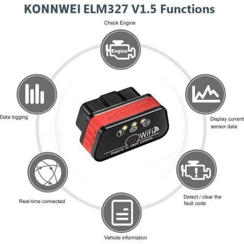 ICAR WiFi same model kw901 ELM327 WiFi for ISO Apple Android GM fault diagnosis instrument