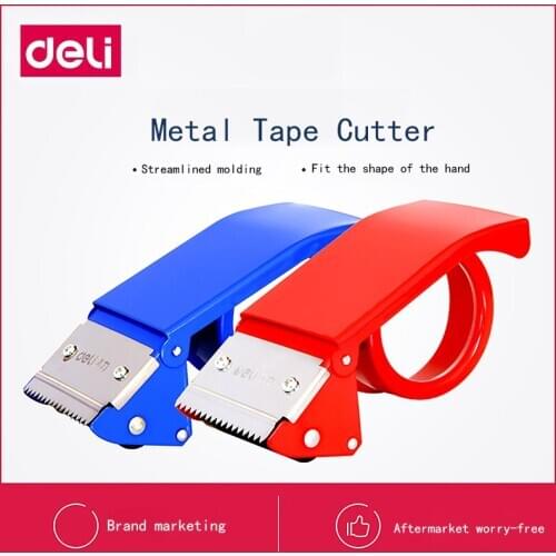 Deli 823/824 Metal Hand tape cutter tape dispenser For max. 60mm tape and 48mm tape blue red colors