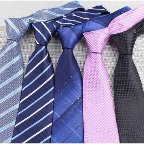 Mens Business Tie Formal Striped Dot Jacquard Wedding Necktie 8CM Classic Corbata Neckwear Gravata