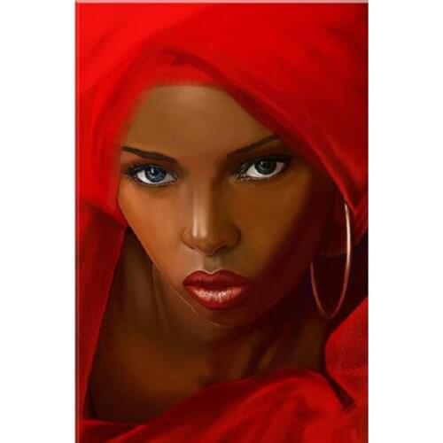 5d DIY Diamond Painting Cross Stitch sets Rhinestone Crystal Needlework full square Diamond Embroidery African woman GJ7890