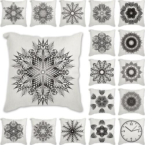 Snowflake Series Cushion Cover Geometry Abstract Decorative Pillowcase for Sofa Bed Living Room Home Decoration Cushion Covers