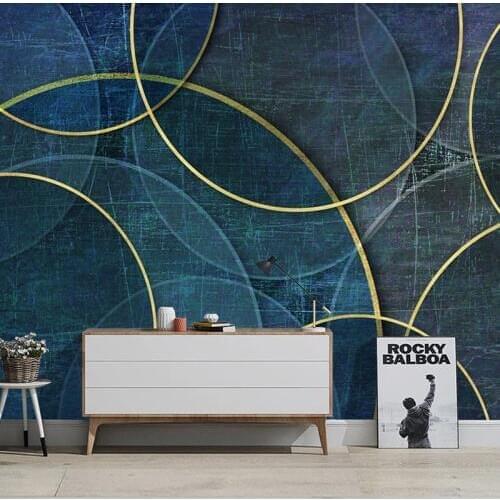 Custom 3D Creative Geometric Mural Wall Covering Modern Living Room Sofa TV Background Waterproof Canvas Fabric Wallpaper Murals