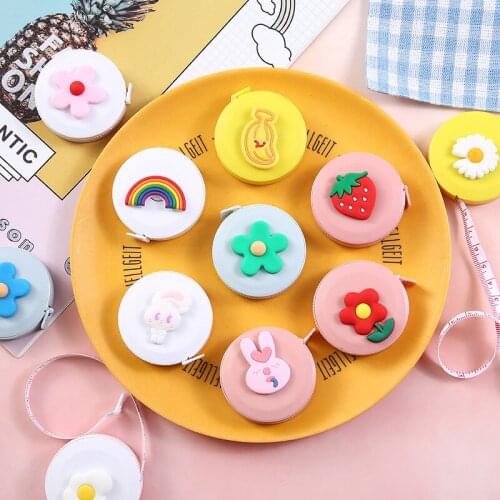 150cm Portable Retractable Ruler Double-Side Scale Mini Cartoon Tape Soft Measures Kids Height Ruler Centimeter Inch Roll Tape