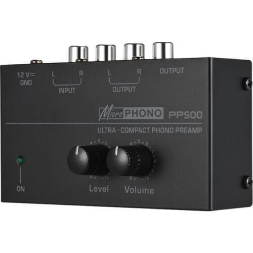 PP500 Phono Preamp Preamplifier with Level Volume Control for LP Vinyl Turntable