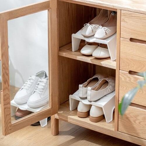 Simple Double-Layer Shoe Rack, Simple And Economical Plastic Storage Rack, Integrated Shoe Tray, Wardrobe, Shoemaker
