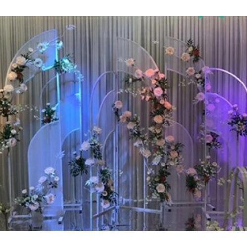 Transparent matte screen stage background decoration sunshine board road lead shelf iron wedding props decoration