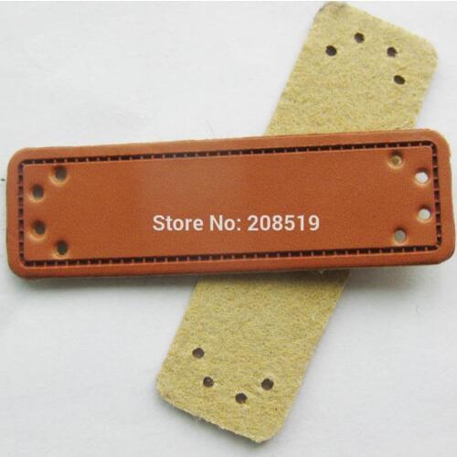 LLNOL Blank square PU leather labels 50pcs 15mm*50mm DIY sewing labels