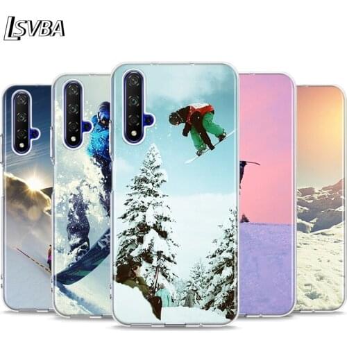 Skiing Snow Snowboard Silicone Cover For Honor 20 20S 20E 8 8A Prime 8X MAX 8C 8S 7A 7C 7S Pro Phone Case