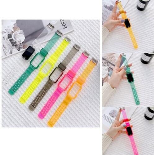 For Huawei Band 6 Pro / Honor Band 6 Silicone Replacement Strap Transparent TPU WatchBand Accessories