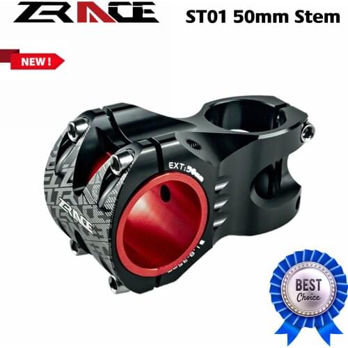 ZRACE MTB 50mm Stem, 0 Degree Ultralight 156g, CNC, 35mm / 31.8mm Handlebar, For AM / Enduro / DJ, Installation caliber 28.6mm