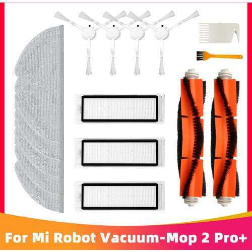 Hepa Filter + Mop Rag + Main Side Brush Replacement for Mijia 1T Xiaomi Robot Vacuum-Mop 2 Pro + STYTJ02ZHM Robotic Vacuum Parts