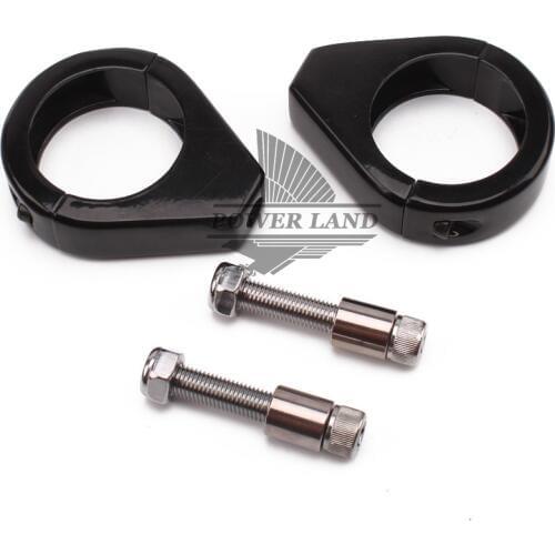 2pcs Aluminium Motorcycle 41mm Turn Signal Mount Bracket Fork Relocation Clamps For Fatboy Blackline Cross Bones 2010-2011