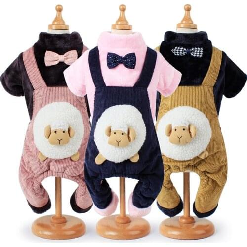Gomaomi Sheep Shape Winter Dog Clothes Pet Clothing Small Medium Dog Four Feet Coats Jackets