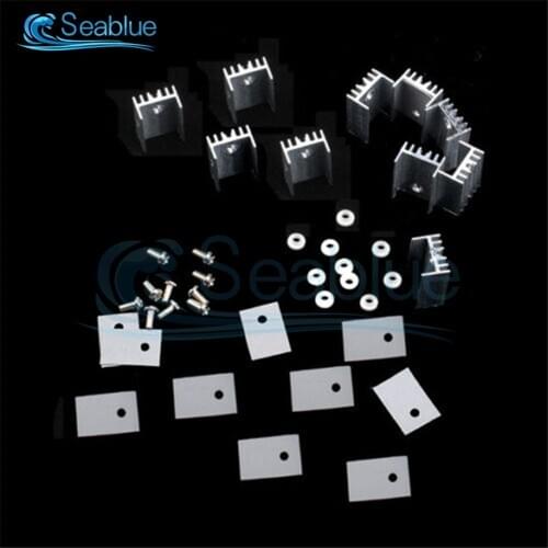 10Pcs Aluminum Heatsink Radiator 20*15*11mm TO-220 Cooling Radiator Sheet Heatsink Transistor Cooler For PC Computer Components