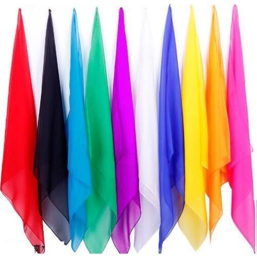 10pcs Magic Silk 45*45cm Magician Scarf Multicolor ultra-thin Scarves Magic Tricks Stage Magic Props Classic Magia Toys Gadgets