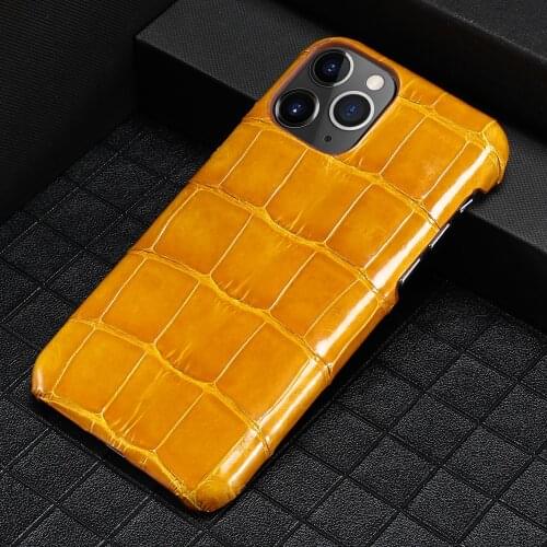 100% Natural Crocodile Leather Phone Case for iPhone 12 Pro Max 12 Mini 11 Pro Max SE 2020 X XS Max XR 6s 7 8 Plus Luxury Cover