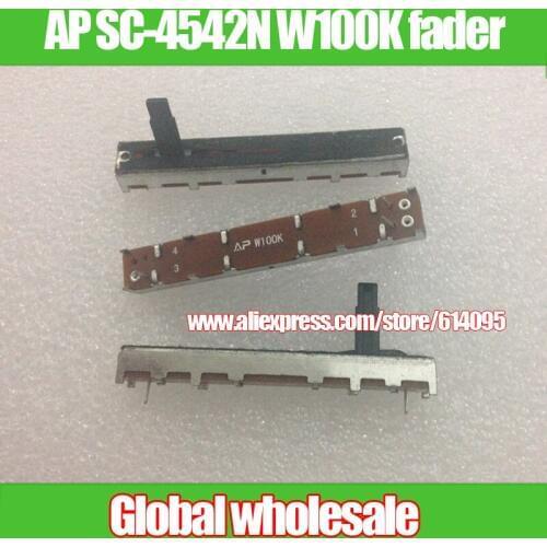 3pcs AP SC-4542N W100K 60mm Straight Slide Potentiometer / Single Fader 15MM With Dust Point