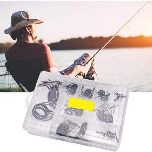 45 pcs/set of fishing guide ring solid high carbon steel spinning casting structure repair eyeliner tool sea rod accessories