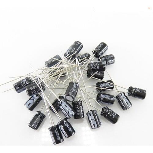 50PCS Higt quality 50V10UF 5*7mm 10UF 50V 5*7 Electrolytic capacitor