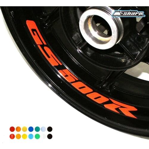 8 X custon inner rim decals wheel reflective sign Stickers stripes FIT SUZUKI GS500R